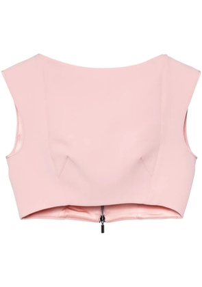 Maticevski cap-sleeve cropped top - Pink