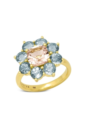 Jennifer Meyer aquamarine morganite flower ring - Gold