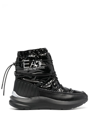 Ea7 Emporio Armani logo-print quilted snow boots - Black