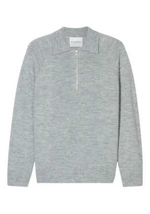 Closed zip-front sweater - Grey