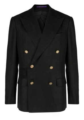 Ralph Lauren Purple Label notched-lapels double-breasted blazer - Black