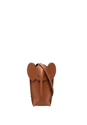 Loewe Pre-Owned 2023 Leather Elephant Pocket crossbody bag - Brown
