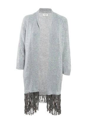 Zadig&Voltaire fringe-detail cashmere cardigan - Grey