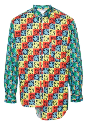 Comme Des Garçons Shirt Andy Warhol-print asymmetric shirt - Blue