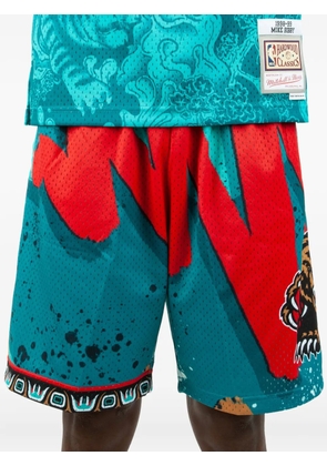 Mitchell & Ness grizzly-print mesh shorts - Blue