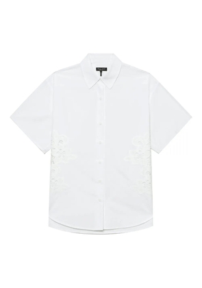 rag & bone floral lace-insert shirt - White