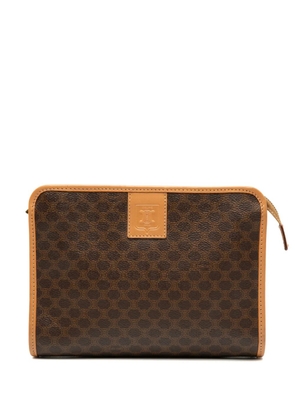 Celine Pre-Owned 2015 Macadam Coated Canvas clutch bag - Brown