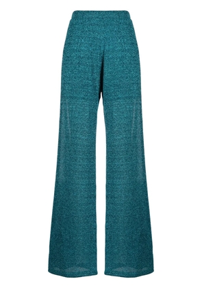 Amen lurex wide-leg trousers - Blue