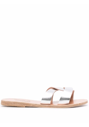 Ancient Greek Sandals metallic leather-strap sandals - Silver