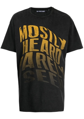 Mostly Heard Rarely Seen Faded Warped cotton T-shirt - Black