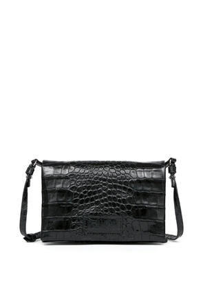 MM6 Maison Margiela small croco-embossed shoulder bag - Black