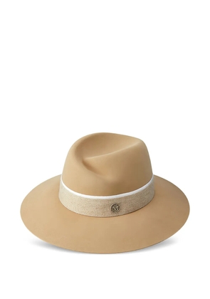Maison Michel Virginie ribbon-detail hat - Neutrals