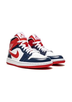 Jordan Air Jordan 1 Mid 'Patent Leather Navy/White/Red' sneakers