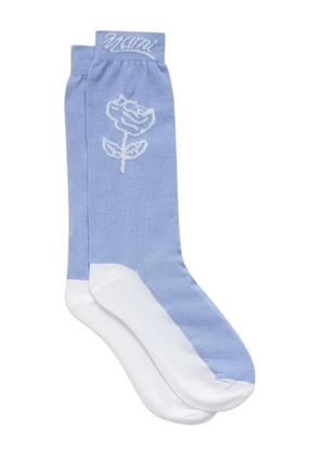 Marni floral-embroidered socks - Blue