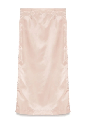 A.M.G. rear-slit midi skirt - Pink