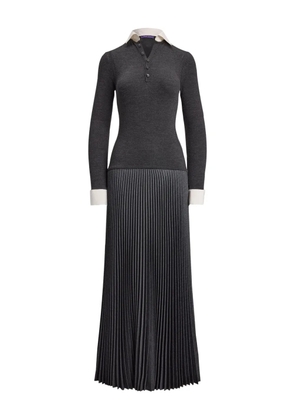 Ralph Lauren Collection panelled pleated polo dress - Grey