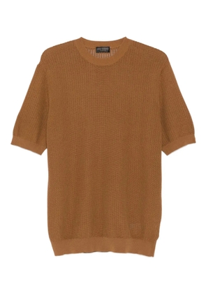 Dell'oglio ribbed cotton T-shirt - Brown