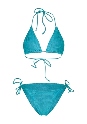 PARAMIDONNA textured tie beachwear - Blue