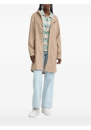 Herschel Supply Co. logo-patch single-breasted coat - Neutrals