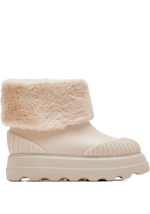 Melissa fur ridged-sole boots - Neutrals