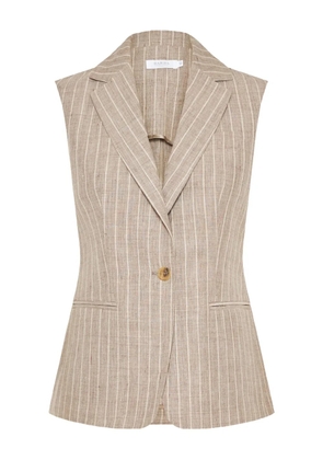 Barba striped waistcoat - White