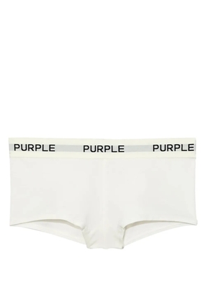 Purple Brand logo-waistband boxers - White