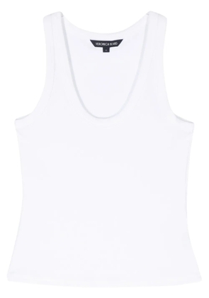 Veronica Beard fine-ribbed knitted tank top - White
