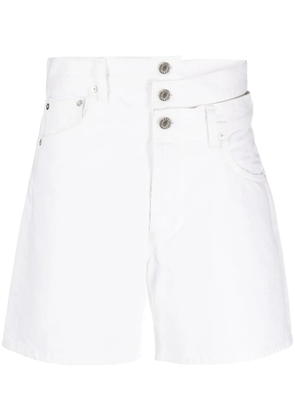 AGOLDE cut-out denim shorts - White