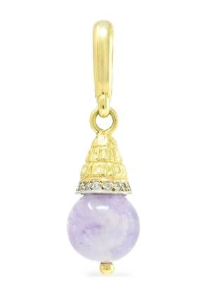 Jenna Blake 18K yellow gold diamond and amethyst charm