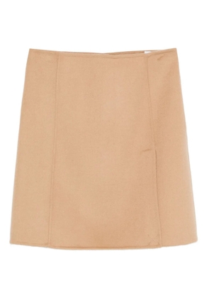 P.A.R.O.S.H. side-split wool skirt - Neutrals
