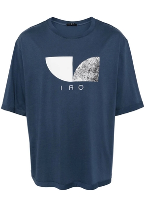 IRO logo-print cotton T-shirt - Blue