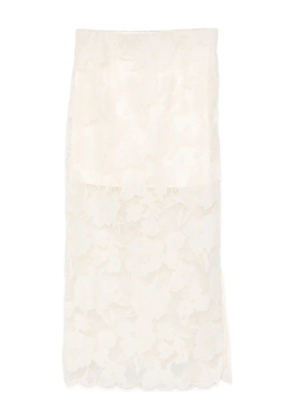 MALINA floral scalloped skirt - Neutrals