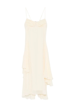 OCCLEUS Harvey ruffled midi dress - Neutrals