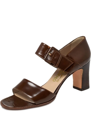 Ferragamo Pre-Owned leather buckle sandals - Brown