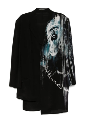Yohji Yamamoto pattered blazer - Black