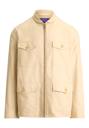 Ralph Lauren Purple Label Boulton buttoned sateen jacket - Neutrals
