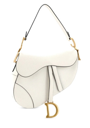 Christian Dior Pre-Owned Saddle Handbag Leather Medium shoulder bag - White
