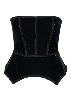NISSA embellished corset top - Black