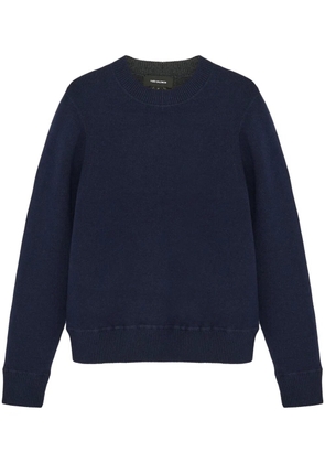 Yves Salomon two-tone reversible knit jumper - Blue