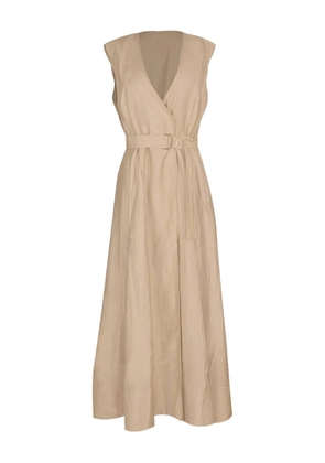 Acler Hepworth belted sleeveless maxi dress - Neutrals