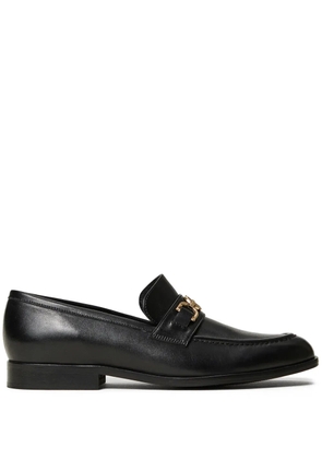 TWINSET Oval T leather loafers - Black