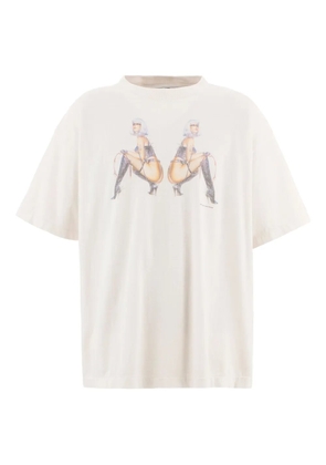 SAINT MXXXXXX graphic-print cotton T-shirt - White