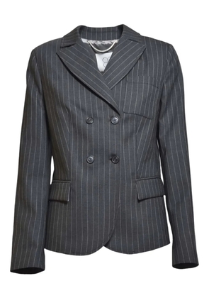 True Royal pinstripe-pattern double-breasted blazer - Grey