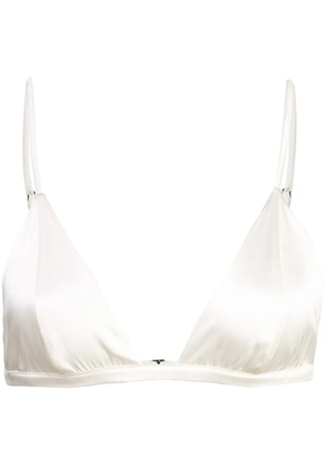 Fleur Du Mal luxe triangle bra - White
