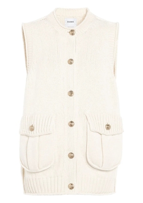 Barrie chunky-knit vest - White
