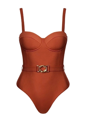 SOFIA ERHAN underwire-bust belted swimsuit - Red
