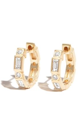 Sydney Evan 14kt yellow gold diamond huggie earrings