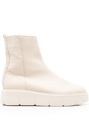 Hogl platform zip boots - Neutrals