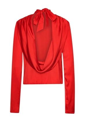 ROTATE BIRGER CHRISTENSEN cowl-back top - Red