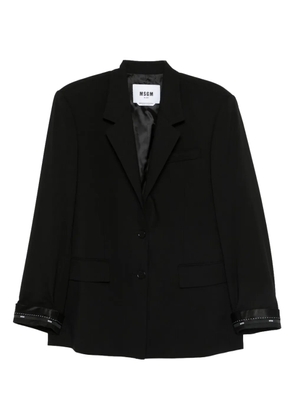 MSGM buttoned embellished-cuff jacket - Black